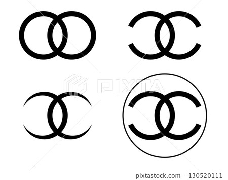 Four graphic variations of iconic design for various uses on a white background. 130520111