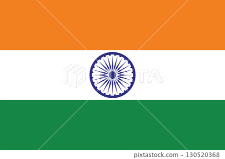 Flag of India rectangle icon. An illustration of the India flag. A rectangular flag. Standard size flag icon. Flag of India rectangle icon. An illustration of the India flag. A rectangular flag. Standard size flag icon. 130520368