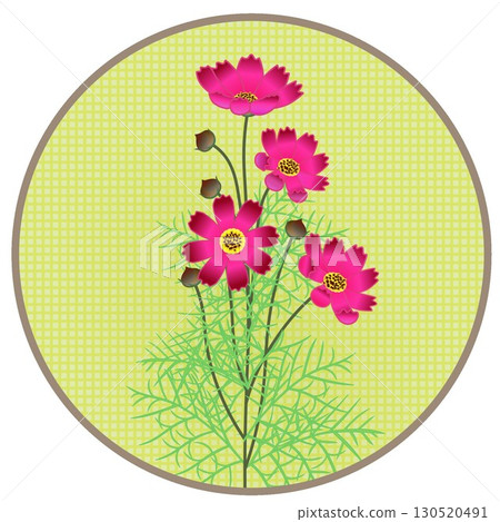 具有圓形背景的宇宙插圖 130520491