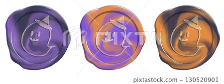 Marble Sealing Stamp Hat and Ghost Pattern Set 130520901