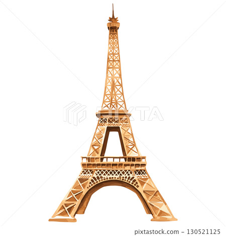 Eiffel Tower. Eiffel Tower watercolor vector illustration 130521125