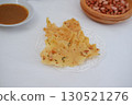 Crispy Peanut Rempeyek with Chili and Peanut Sauce 130521276