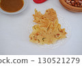 Crispy Peanut Rempeyek with Chili and Peanut Sauce 130521279