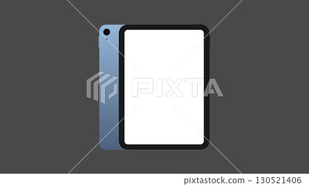Modern black tablet computer with blank horizontal screen isolated on white background. vector Modern black tablet computer with blank horizontal screen isolated on white background. vector 130521406