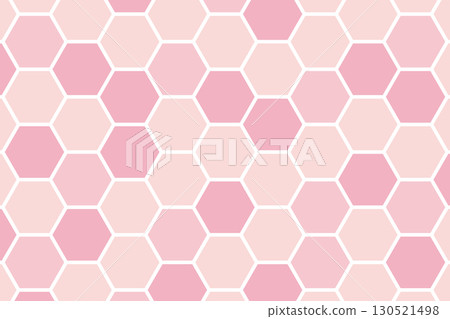 Cute honeycomb pattern background illustration (pink) 130521498