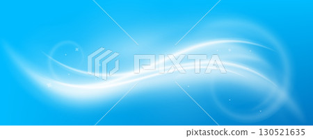 Air conditioner wind flow effect. Cool fresh air on light blue background, ac fresh cold breeze 130521635