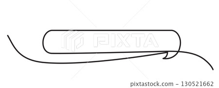 Continuous thin line bubble speech vector icon. Minimalist chat symbol drawing, one line art Continuous thin line bubble speech vector icon. Minimalist chat symbol drawing, one line art 130521662