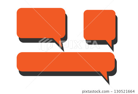 Bubble speech vector icon. Chat symbol, dialog or message balloon, speak cloud shape Bubble speech vector icon. Chat symbol, dialog or message balloon, speak cloud shape 130521664