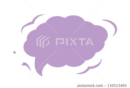 Bubble speech vector icon. Chat symbol, dialog or message balloon, speak cloud shape Bubble speech vector icon. Chat symbol, dialog or message balloon, speak cloud shape 130521665