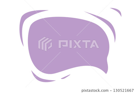 Bubble speech vector icon. Chat symbol, dialog or message balloon, speak cloud shape 130521667