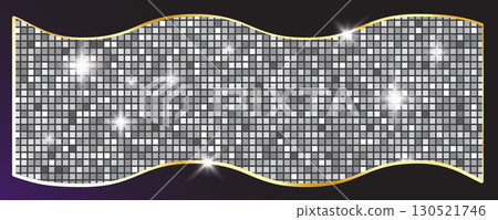 Disco ball pattern. Disco party glitter silver background, sparkle mosaic tile Disco ball pattern. Disco party glitter silver background, sparkle mosaic tile 130521746