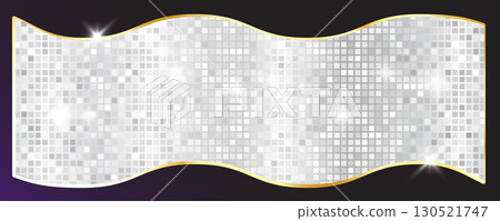 Disco ball pattern. Disco party glitter silver background, sparkle mosaic tile Disco ball pattern. Disco party glitter silver background, sparkle mosaic tile 130521747