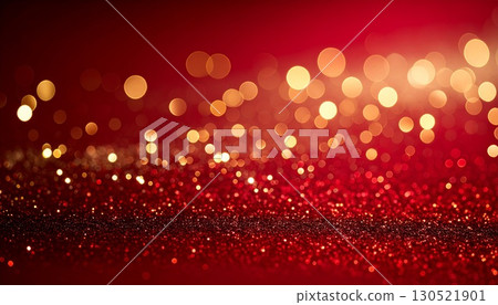 紅色背景上閃閃發光的金光和奇妙的閃閃發光 130521901