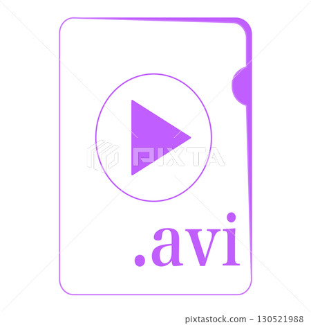 AVI file format illustration video file 130521988
