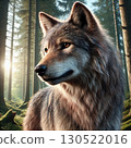A wolf staring at me in the sunset 130522016