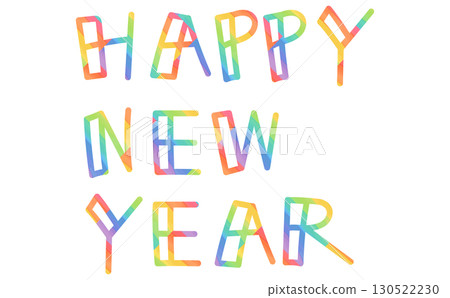 手寫新年快樂字體設計標誌 手寫新年快樂字體設計標誌 130522230
