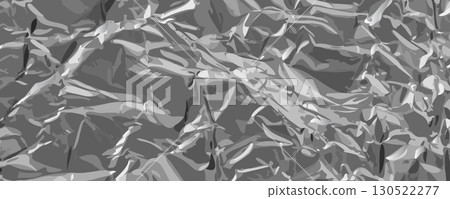 Aluminum Foil Texture Background, Wrinkled Aluminium Paper Pattern 130522277
