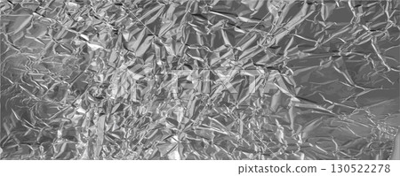 Aluminum Foil Texture Background, Wrinkled Aluminium Paper Pattern 130522278