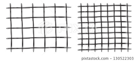 Hand drawn grid vector pattern. Check line background, stripe texture Hand drawn grid vector pattern. Check line background, stripe texture 130522303