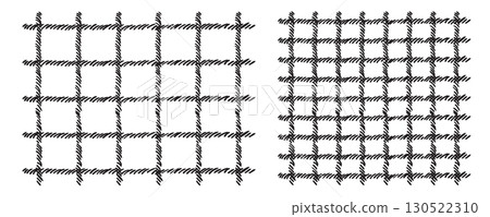 Hand drawn grid vector pattern. Check line background, stripe texture Hand drawn grid vector pattern. Check line background, stripe texture 130522310