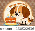 一張溫馨的生日快樂賀卡，上面有一隻狗（人工智慧生成） 130522636