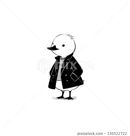 duck. duck simple black and white line art vector logo duck. duck simple black and white line art vector logo 130522722