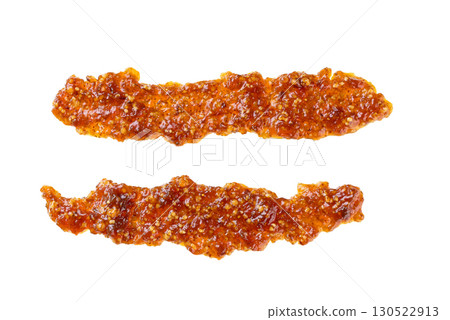 figs jam stripe isolated on white background,top view. figs jam stripe isolated on white background,top view. 130522913