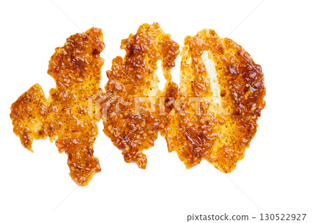 Splashes and stains figs jam  isolated on white background.Top view 130522927