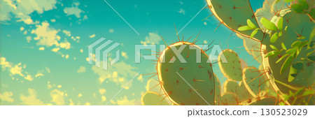 藍天和仙人掌,動畫風格 藍天和仙人掌,動畫風格 130523029