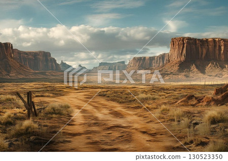 Desert Road with Monument Valley. 130523350