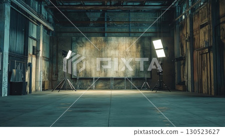 Industrial Loft Art Studio Setup. 130523627