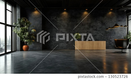 Modern office lobby reception. 130523726