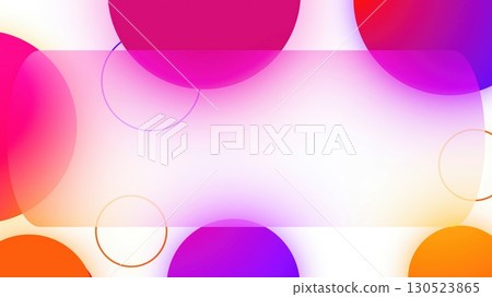 Glass plate with colored spheres. Computer generated 3d render 130523865