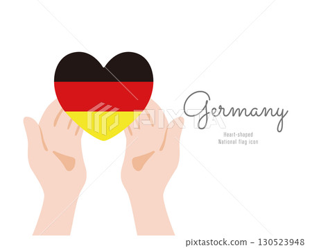 [Germany] hand and national flag icon vector illustration 130523948