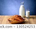 牛奶和麵包美好的早晨早餐 130524253