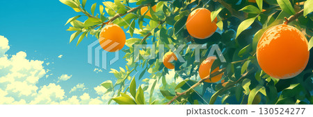 Blue sky and orange, anime style 130524277