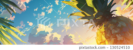 Sunset pineapple, anime style 130524510