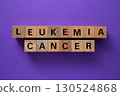 Leukemia cancer words written on wooden blocks forming a leukemia cancer diagnosis 130524868