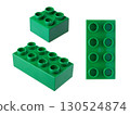 Green building blocks isolated on white background 130524874