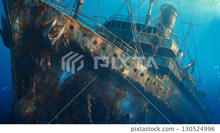 生鏽的沉船，動畫風格 130524996