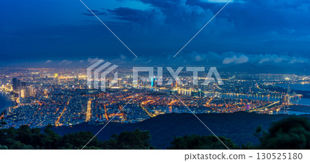 Da Nang city at night from Ban Co Peak Da Nang city at night from Ban Co Peak 130525180