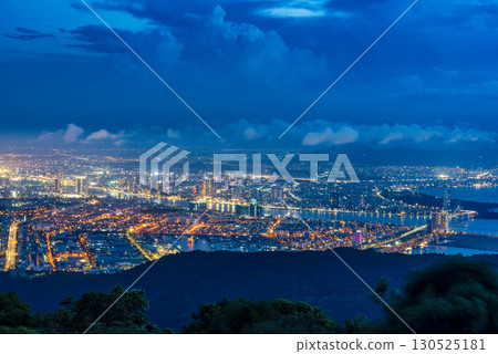 Da Nang city at night from Ban Co Peak Da Nang city at night from Ban Co Peak 130525181