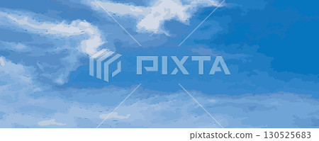 Blue sky with white clouds, summer cloudy clear sky background, heaven watercolor imitation Blue sky with white clouds, summer cloudy clear sky background, heaven watercolor imitation 130525683
