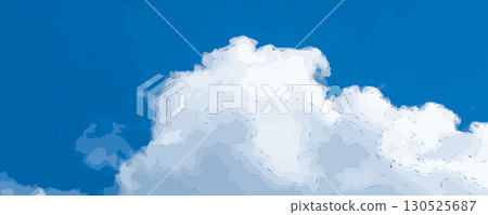 Blue sky with white clouds, summer cloudy clear sky background, heaven watercolor imitation Blue sky with white clouds, summer cloudy clear sky background, heaven watercolor imitation 130525687