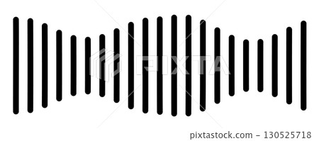 Sound wave vector icon. Audio symbol, simple soundwave form or radio equalizer 130525718