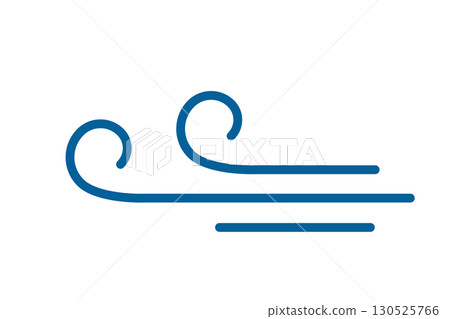Wind blow vector icon. Fresh air motion, windy wave, cartoon smoke and motion vapor Wind blow vector icon. Fresh air motion, windy wave, cartoon smoke and motion vapor 130525766