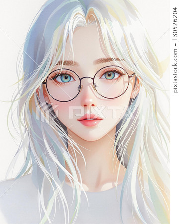 日落大海和女性肖像 130526204