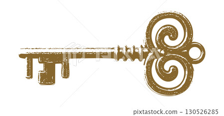 vintage key sketch design. Vector illustration 130526285