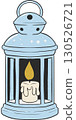 Cozy candle and lantern decoration glowing warmly, perfect for Christmas and festive holiday decor. 130526721