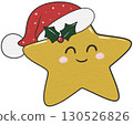 Shiny golden star ornament, a sparkling accent for Christmas tree and festive holiday decor. 130526826